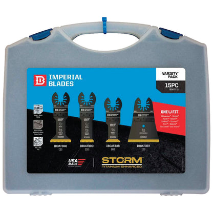 Imperial Blades ONE FIT Titanium Storm Metal/Wood Variety Pack Oscillating Blade (15-Piece)