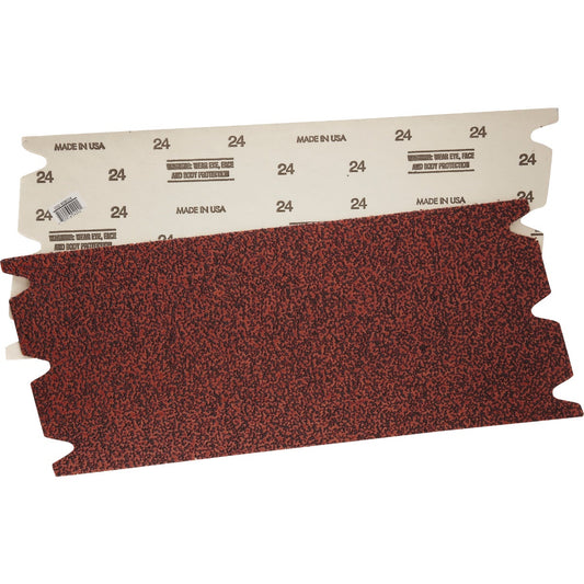 Virginia Abrasives 8 In. x 19-1/2 In. 24 Grit Floor Sanding Sheet for EZ-8, EC-8, MV-8, DU-8 Drum Sanders