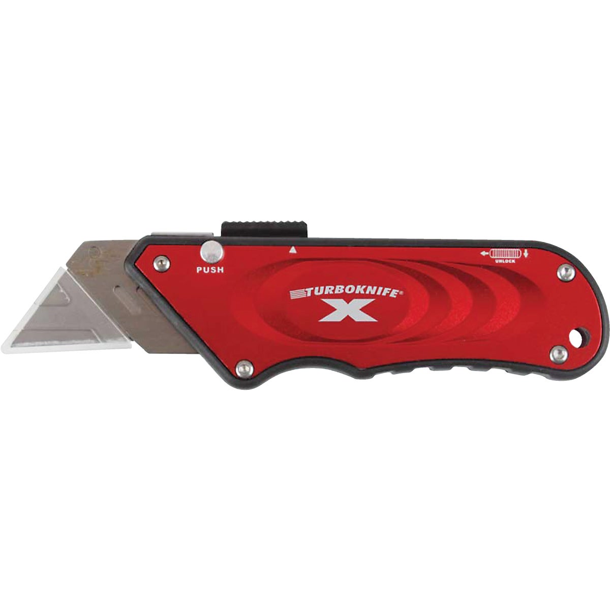 Olympia Tools Turboknife X Retractable Straight Utility Knife, Red