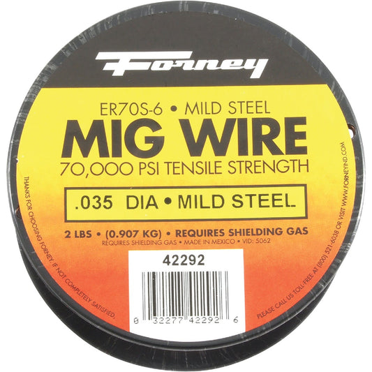 Forney ER70S-6 Mild Steel Mig Wire, 0.035 In., 2 Lb.