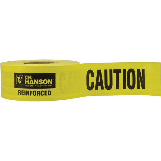 C.H. Hanson 3 In. x 500 Ft. 5 mil Reinforced Caution Tape