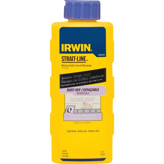 Irwin STRAIT-LINE 6 Oz. Light Violet Dust-Off Chalk Line Chalk