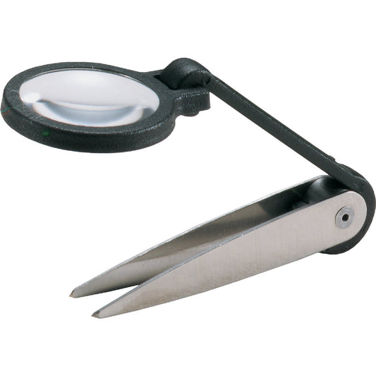 General Tools 2-1/4 In. L Tweezers and Magnifier