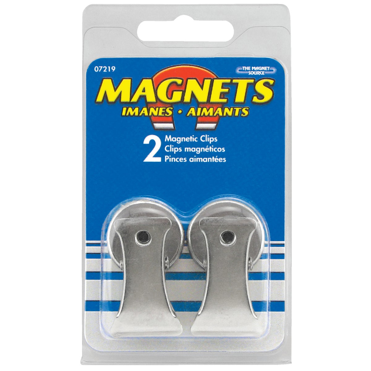 Master Magnetics 1 In. Dia. Chrome Magnetic Note Holder Clip (2-Pack)