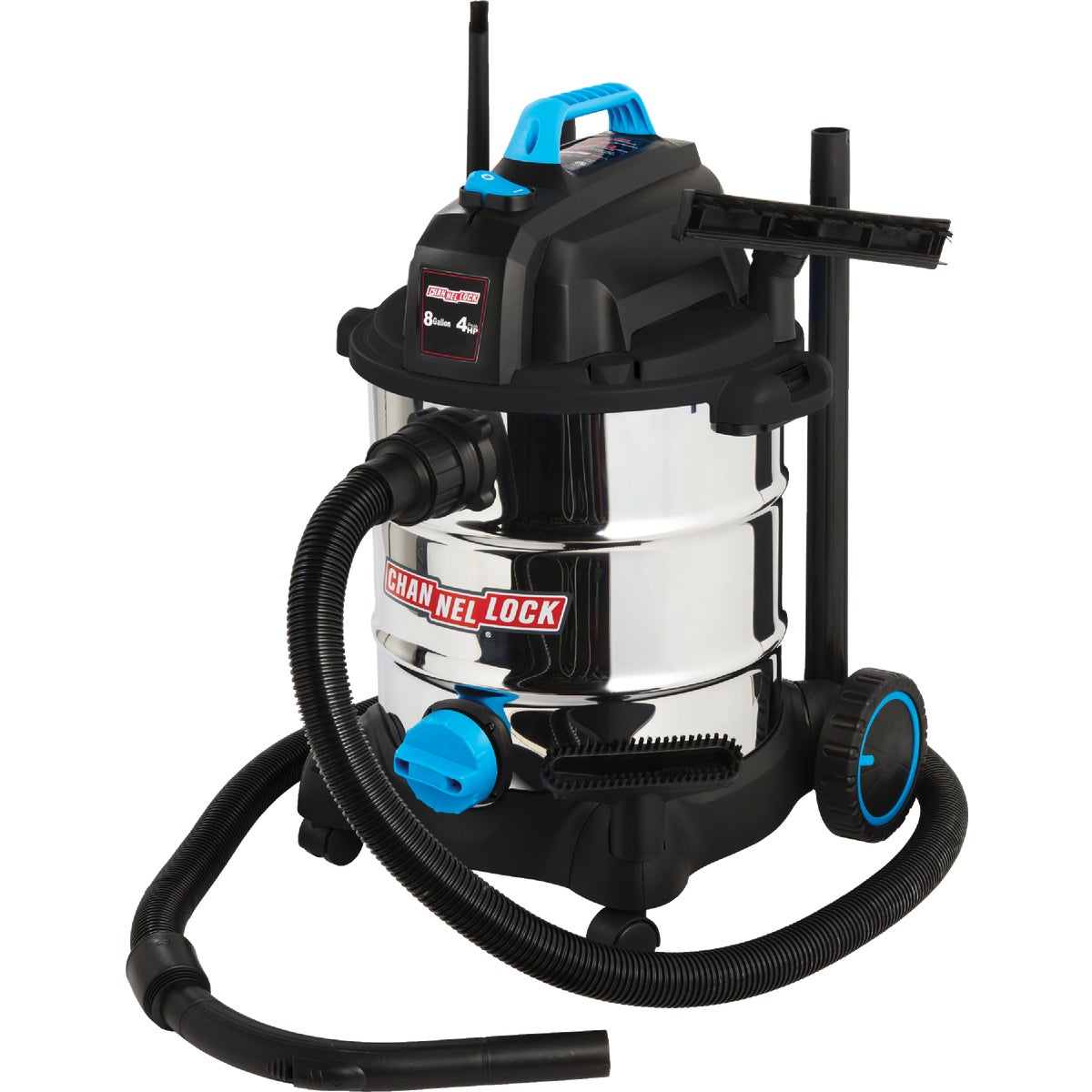 Channellock 8 Gal. 4.0-Peak HP Stainless Steel Wet/Dry Vacuum