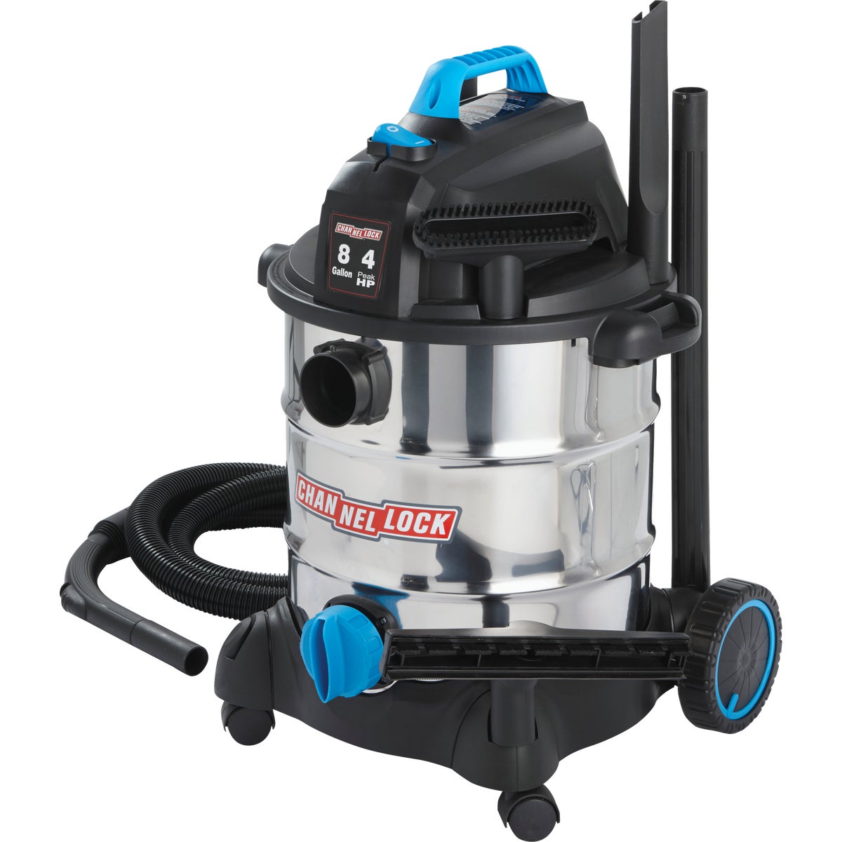 Channellock 8 Gal. 4.0-Peak HP Stainless Steel Wet/Dry Vacuum