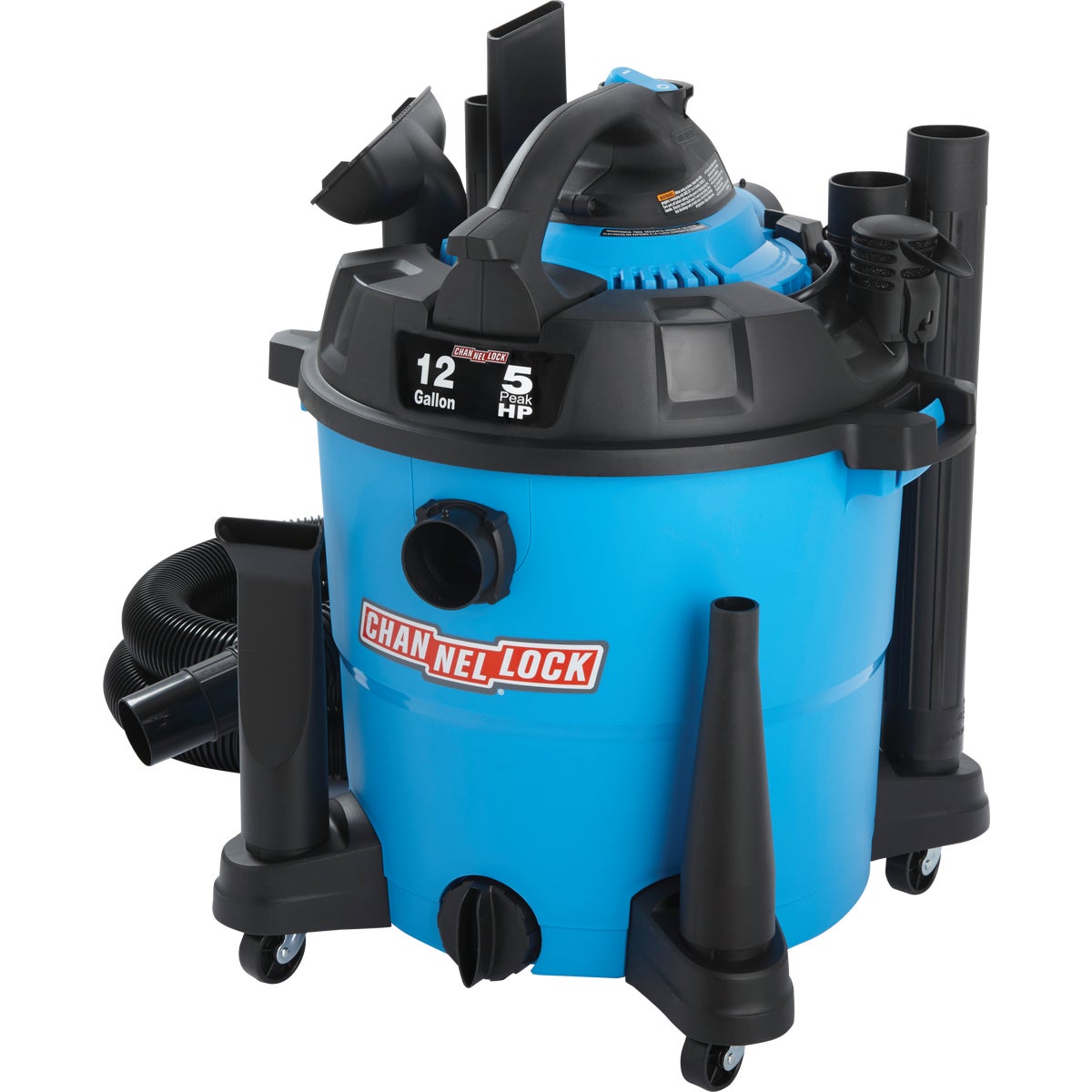 Channellock 12 Gal. 5.0-Peak HP Wet/Dry Vacuum with Blower