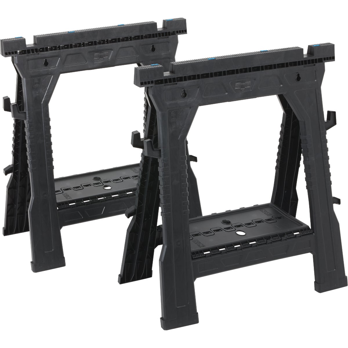 Channellock 27 In. L Plastic Folding Sawhorse Set, 1000 Lb. Capacity (2-Pack)