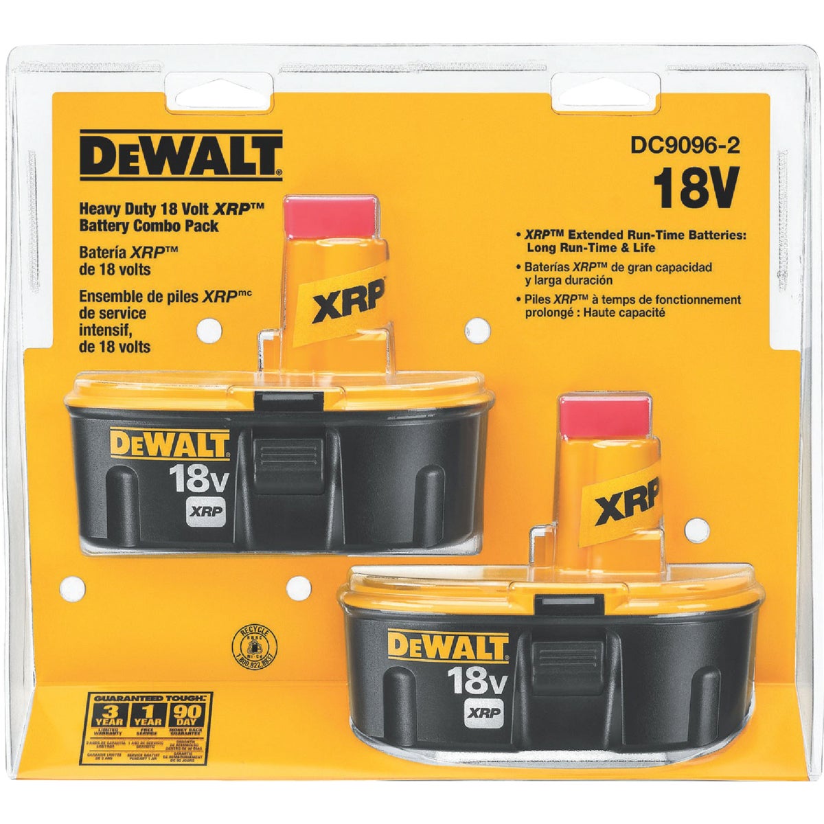 DeWalt 18 Volt XRP Nickel-Cadmium 2.4 Ah Tool Battery (2-Pack)