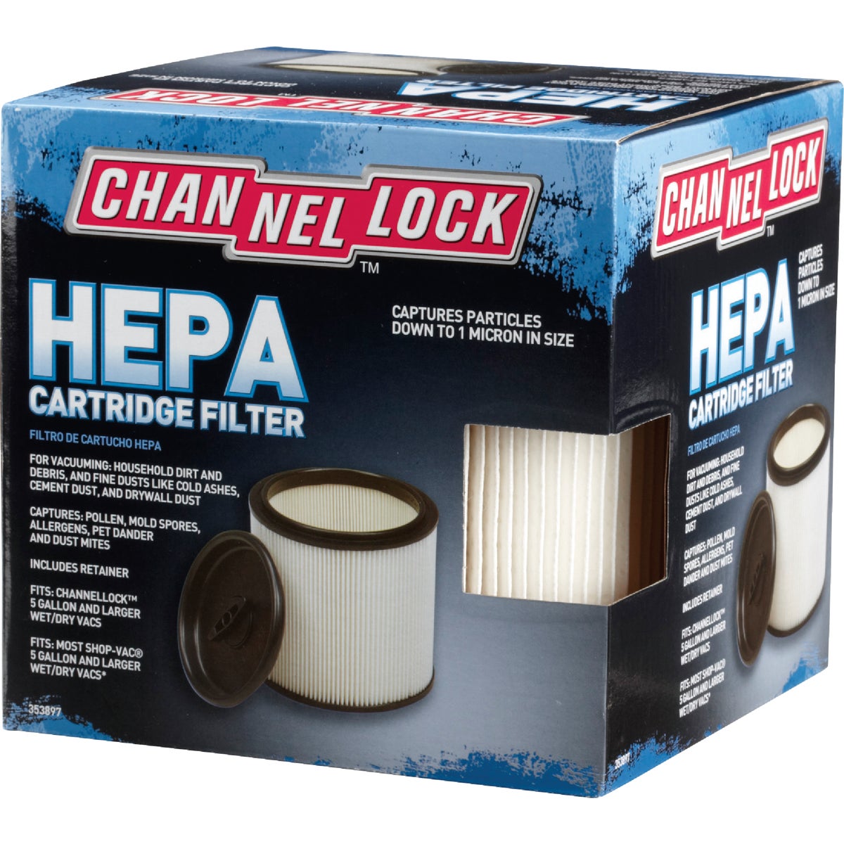 Channellock Cartridge HEPA 5 to 20 Gal. Vacuum Filter