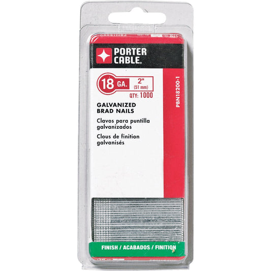 Porter Cable 18-Gauge Galvanized Brad Nail, 2 In. (5000 Ct.)