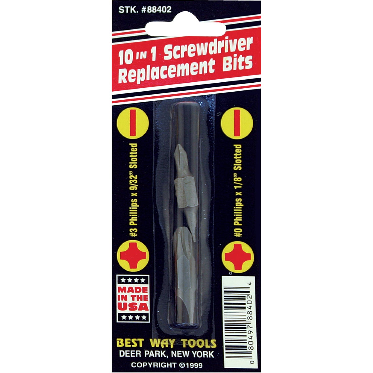 Best Way Tools Phillips 10-in-1 Replacement Double End Screwdriver Bit