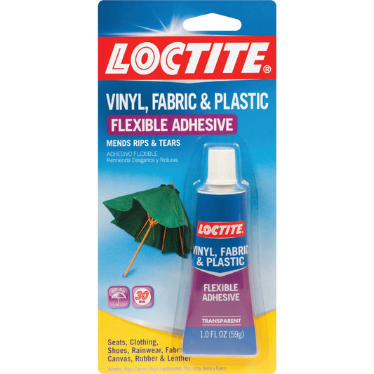 LOCTITE 1 Oz. Clear Vinyl, Fabric, & Plastic Flexible Repair Adhesive