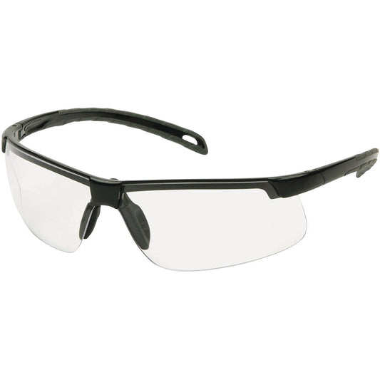 Pyramex Ever-Lite H2MAX Black Frame Safety Glasses with Clear Anti-Fog Lenses