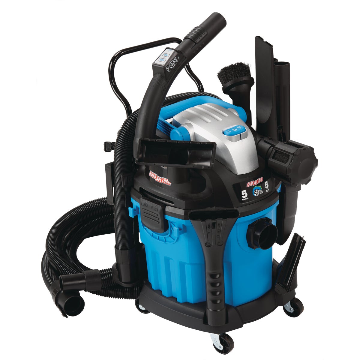 Channellock 5 Gal. 5.0-Peak HP Wall Mount Wet/Dry Vacuum