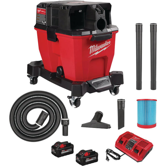 Milwaukee M18 FUEL 18 Volt 9 Gal. 4.25-Peak HP Lithium-Ion Brushless Cordless Wet/Dry Vacuum Kit