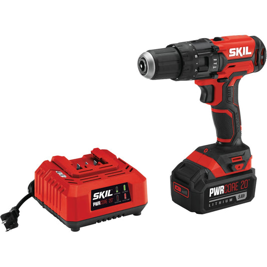 SKIL PWRCore 20 Volt Lithium-Ion 1/2 In. Cordless Hammer Drill Kit