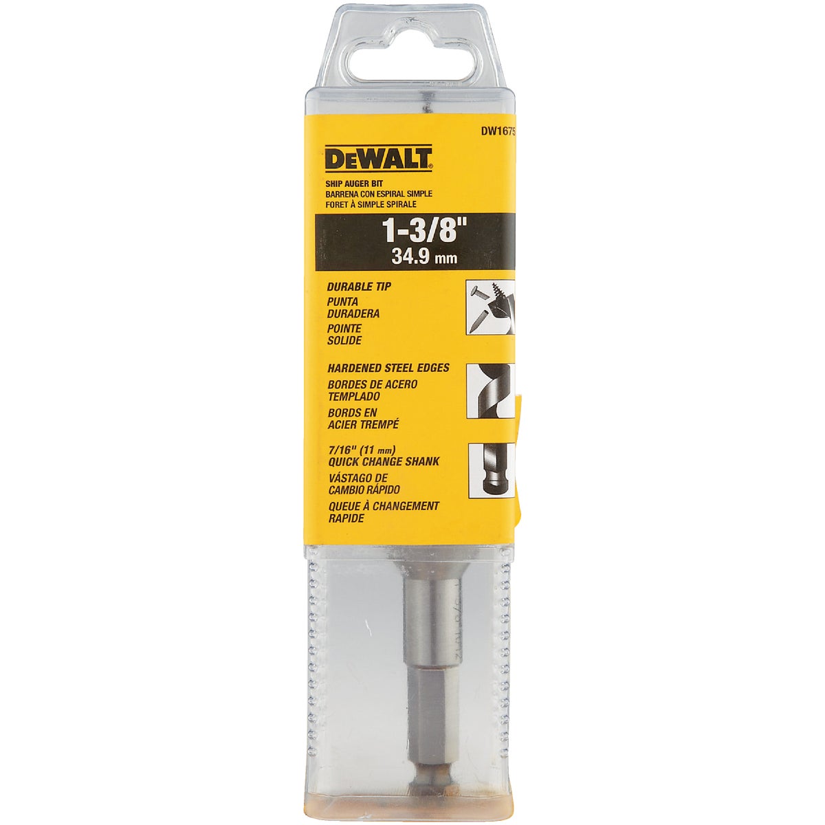 DeWalt Power Ship 1-3/8 In. x 6 In. Quick Change Auger Bit