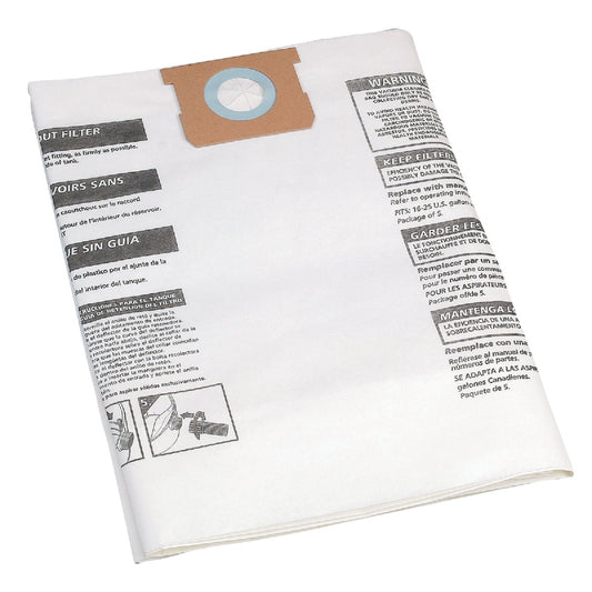 Shop Vac Type G Standard 15 to 20 Gal. Vacuum Bag (3-Pack)