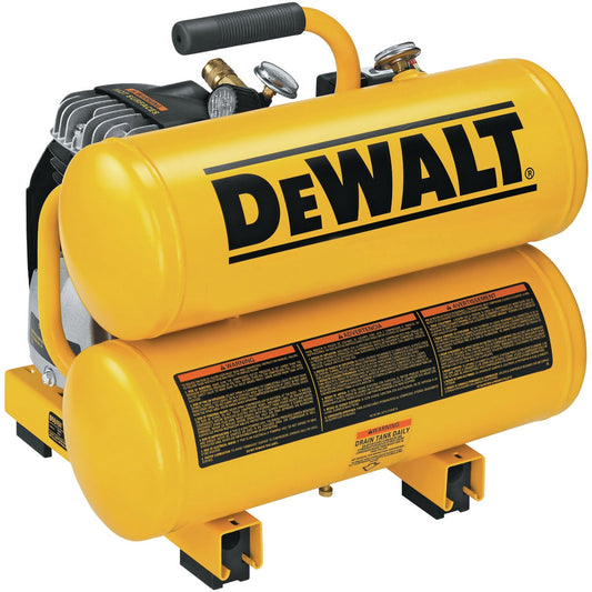 DeWalt 4 Gal. Portable 100 psi Twin-Stack Air Compressor