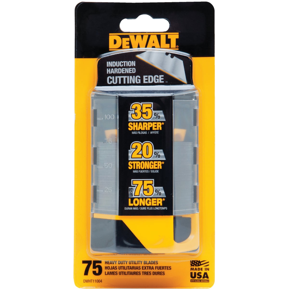 DeWalt 2-Point Heavy-Duty 2-1/2 In. Utility Knife Blade (75-Pack)