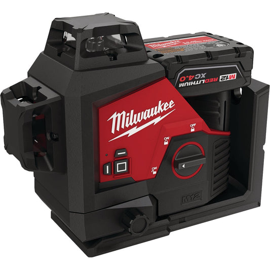 Milwaukee M12 Green 360-Degree 3-Plane Laser Kit