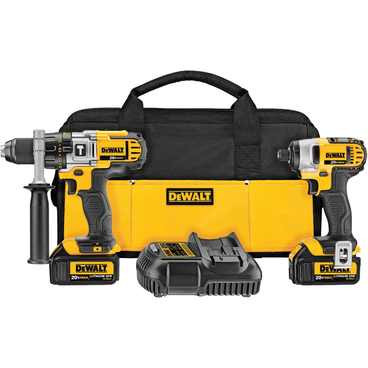 DeWalt 2-Tool 20V MAX Lithium-Ion Hammer Drill & Impact Driver Cordless Tool Combo Kit