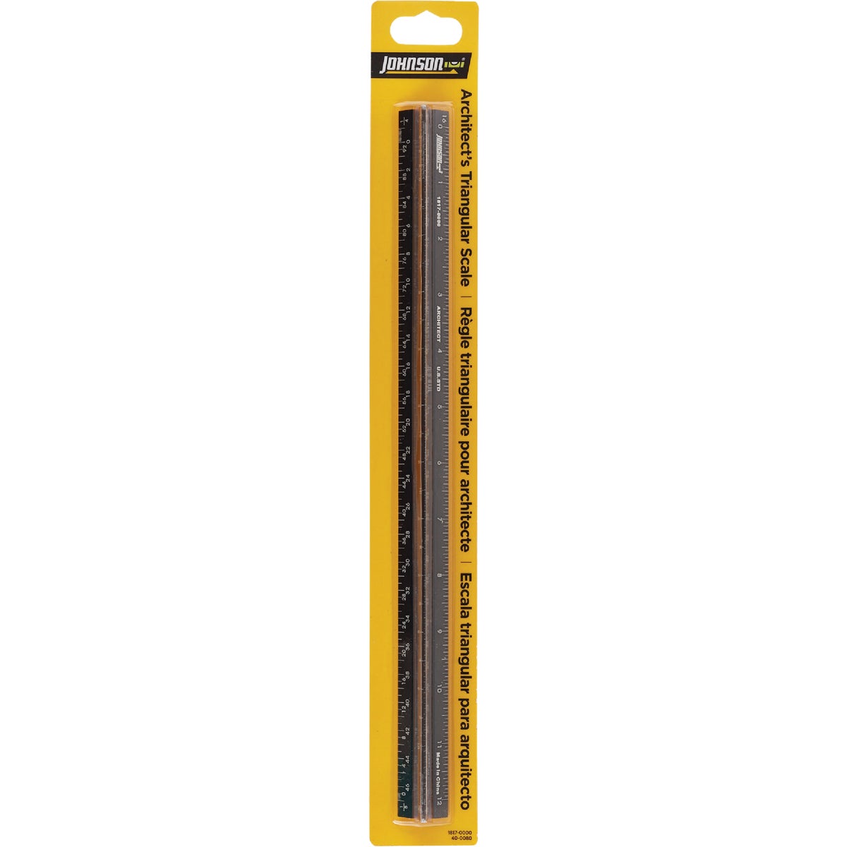 Johnson Level 12 In. Aluminum Architect's Straight Edge Ruler