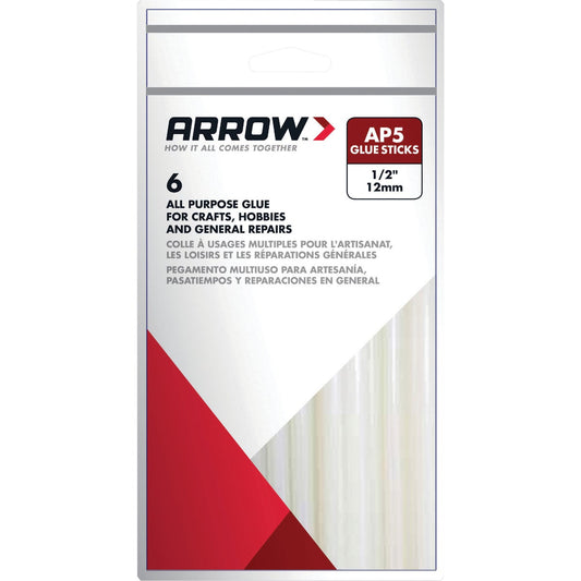 Arrow 4 In. Standard Clear Hot Melt Glue (6-Pack)