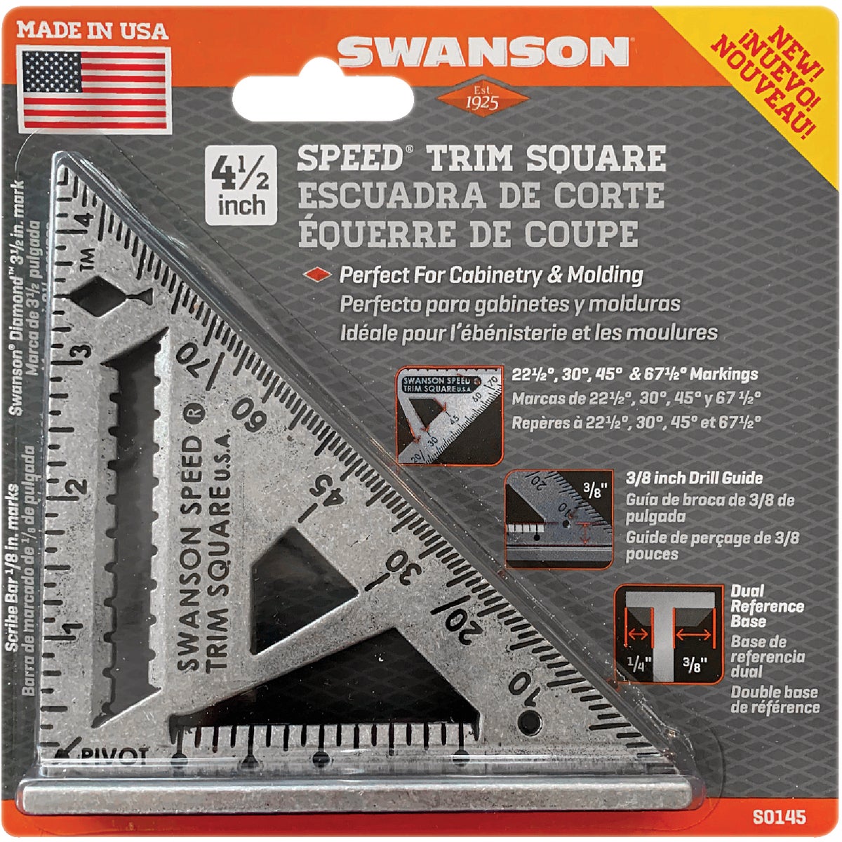 Swanson Speed 4-1/2 In. Aluminum Trim Square