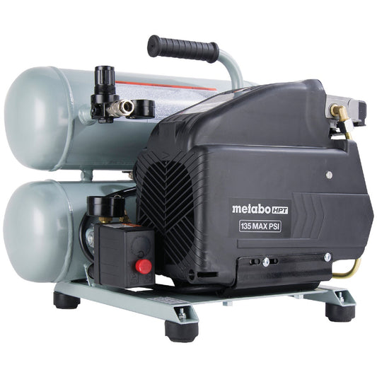 Metabo HPT 4 Gal. Portable 135 psi Twin-Stack Air Compressor