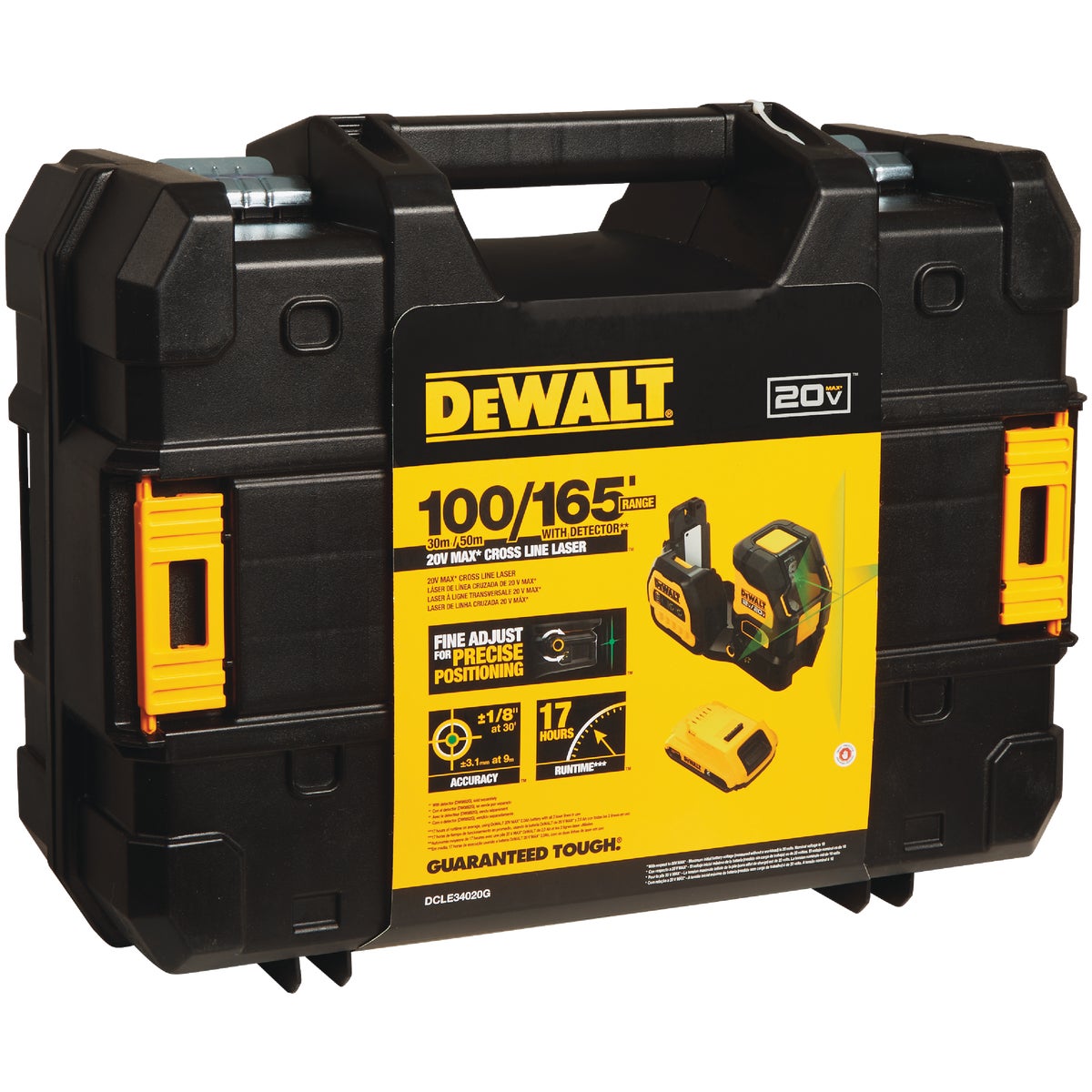 DeWalt 12V/20V MAX Cordless Green Cross Line Laser Level (Tool-Only)