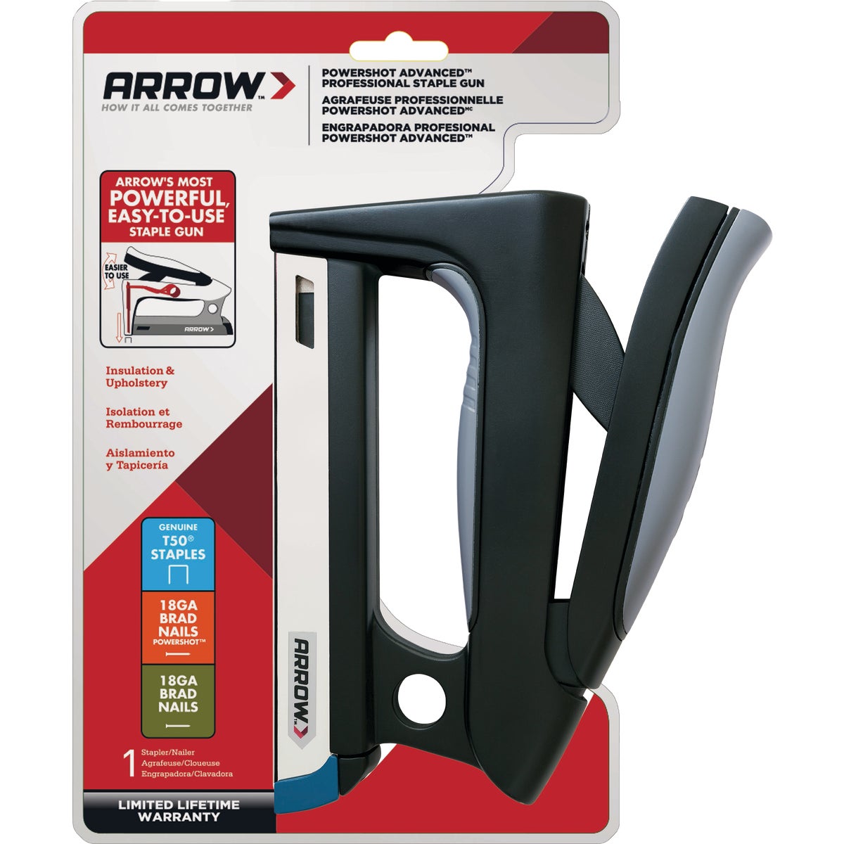 Arrow PowerShot Advanced Torsion Drive Forward Action Staple & Nail Gun