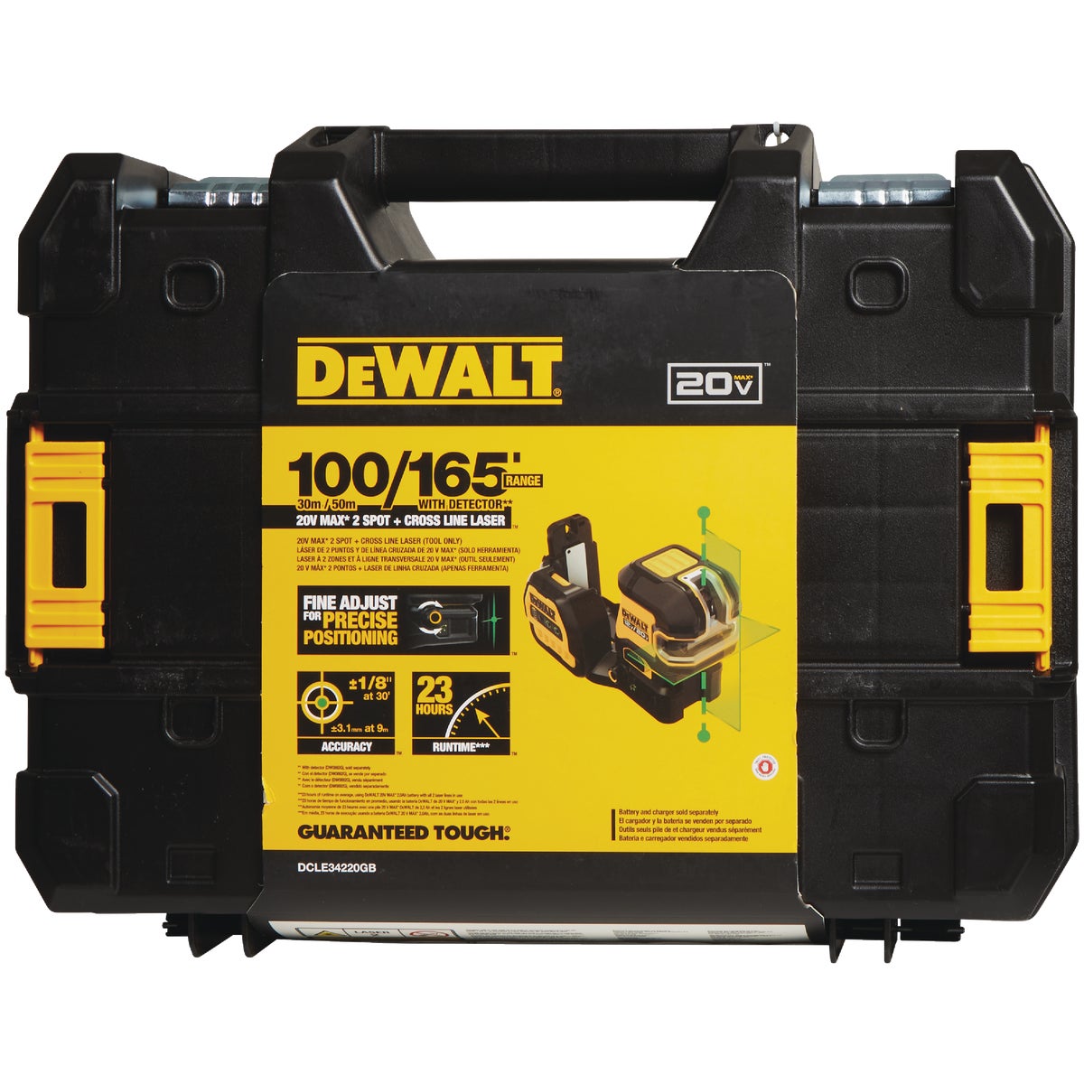 DeWalt 12V/20V MAX Cordless Green Self-Leveling Cross Line 2-Spot Laser Level (Tool-Only)