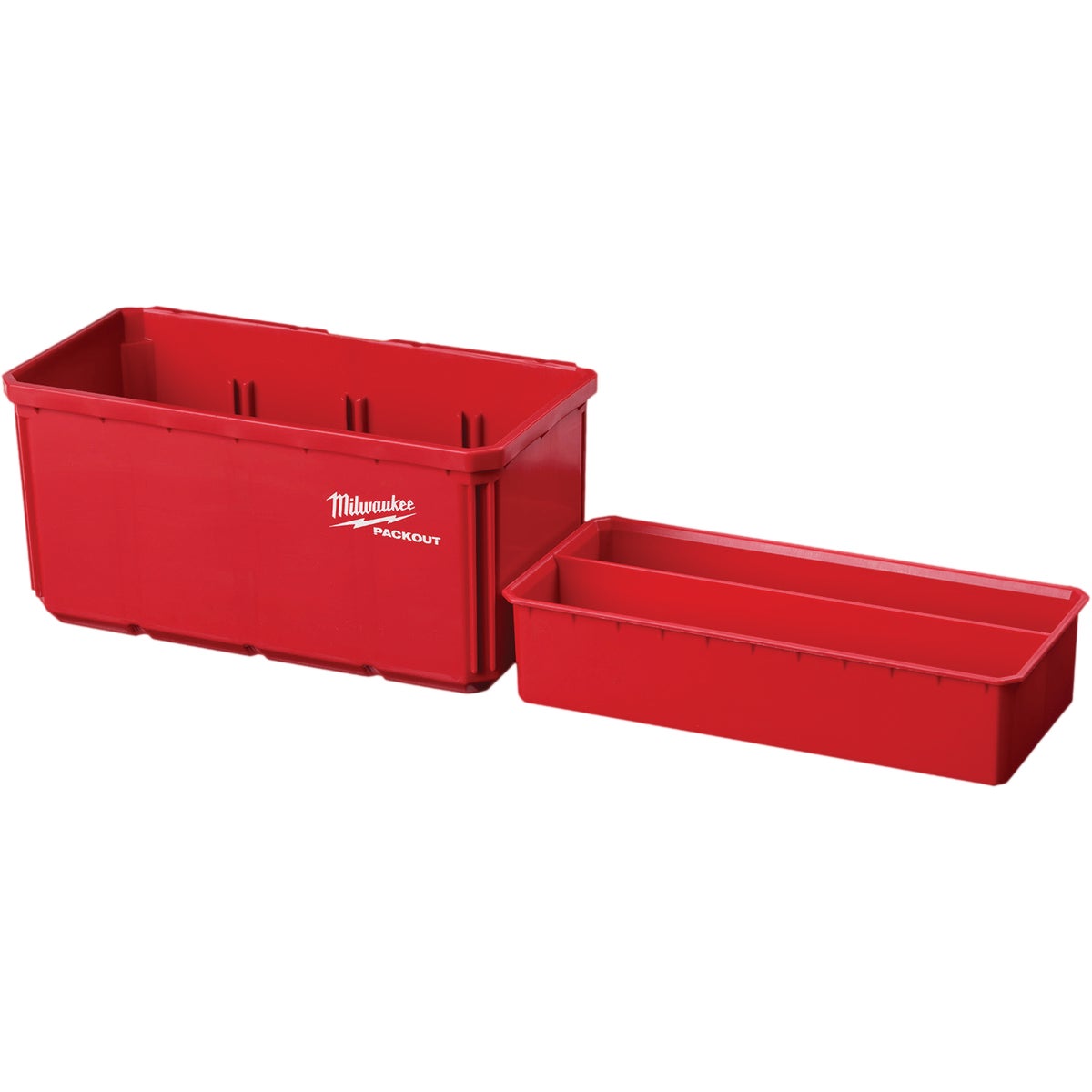 Milwaukee PACKOUT Plastic Red Large Bin Set (2-Pack)