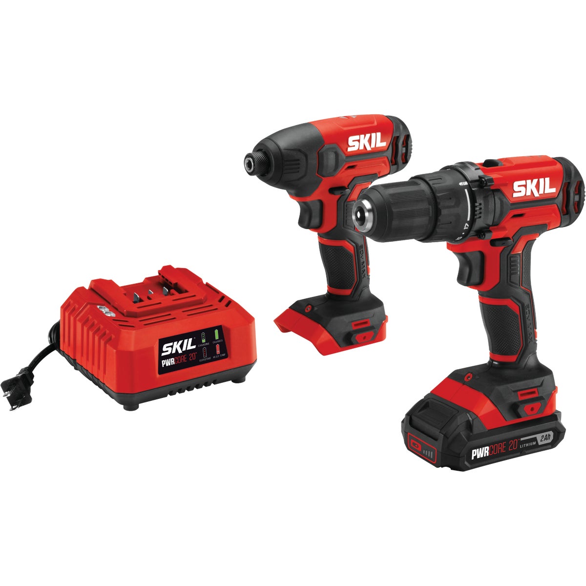 SKIL 2-Tool PWRCore 20 Volt Lithium-Ion Drill/Driver & Impact Driver Cordless Tool Combo Kit