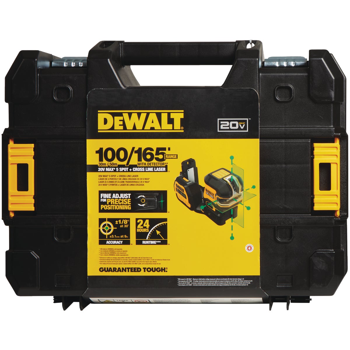 DeWalt 12V/20V MAX Cordless Green Cross Line 5-Spot Laser Level (Tool-Only)