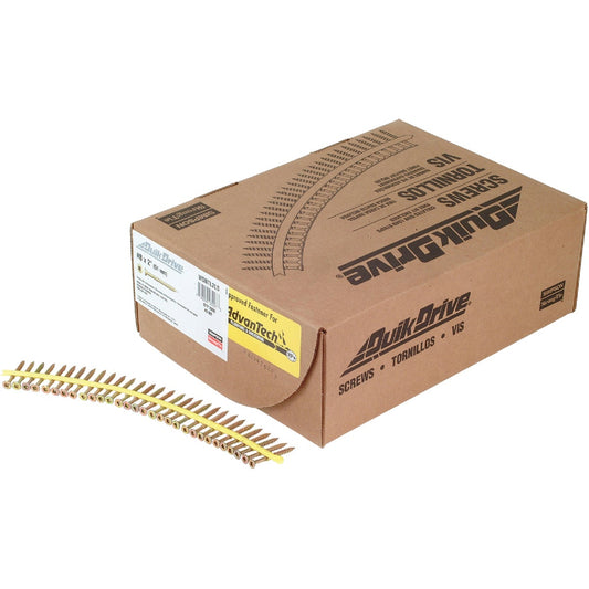 Quick Drive Strong-Drive #9 x 2 In. T-25 WSV Subfloor Collated Wood Screw, Yellow Zinc Finish(2000-Ct.)