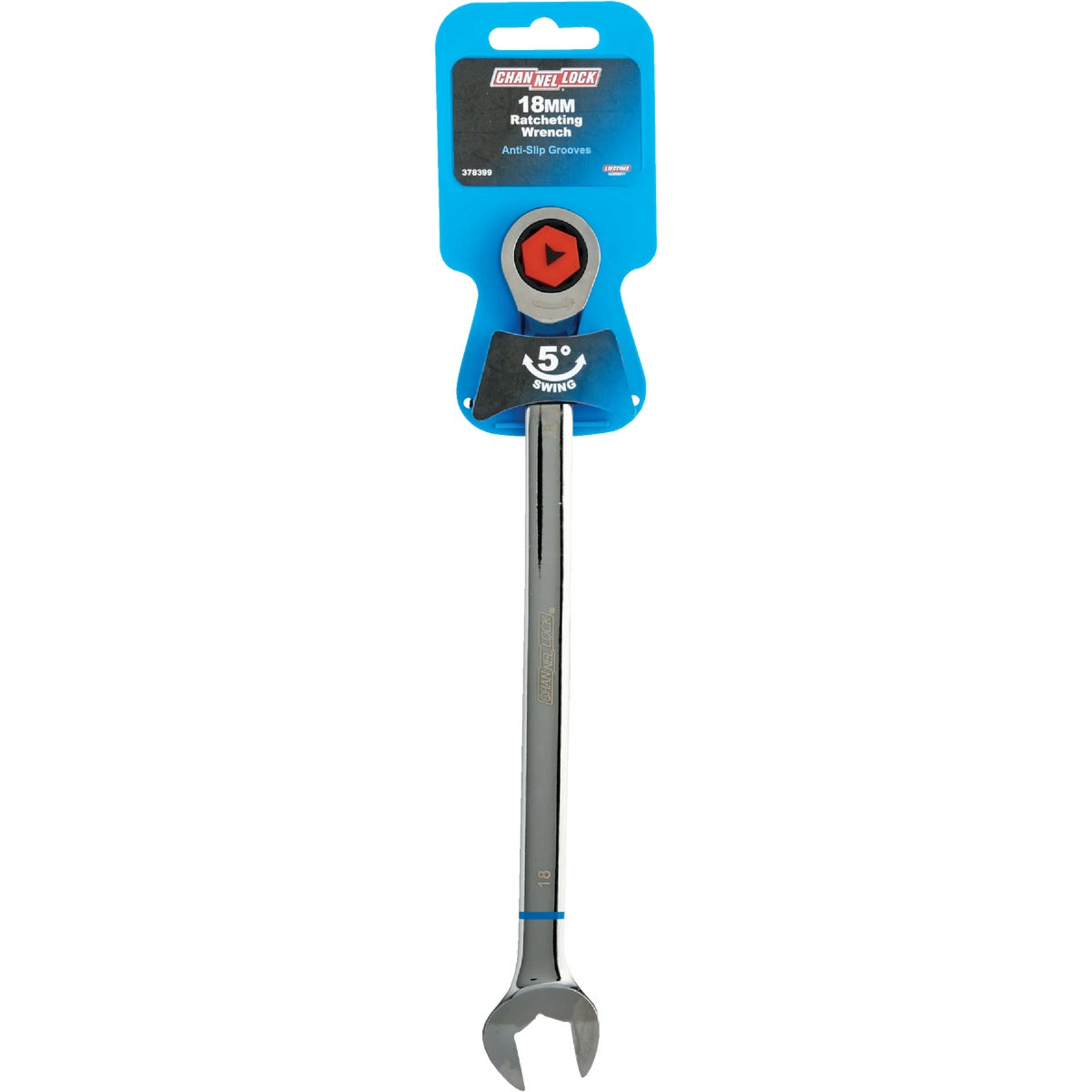 Channellock Metric 18 mm 12-Point Ratcheting Combination Wrench