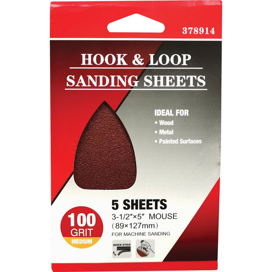 Boss 100 Grit Mouse Sandpaper (5-Pack)