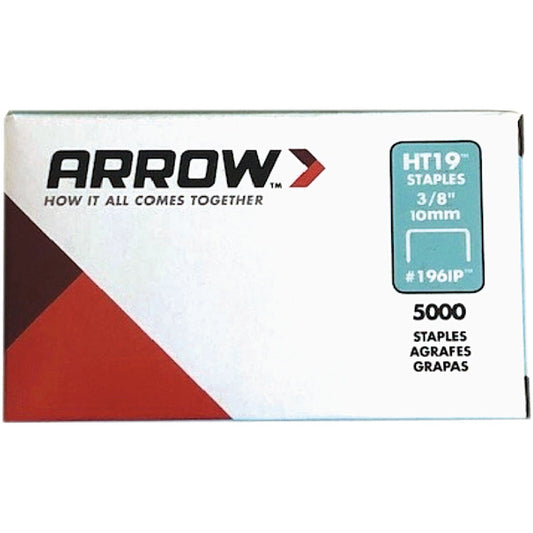 Arrow HT19 Hammer Tacker Staple, 3/8 In. (5000-Pack)