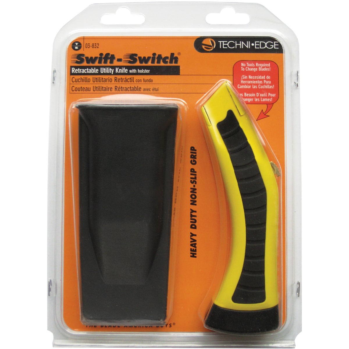 Techni Edge Swift Switch Retractable Straight Utility Knife