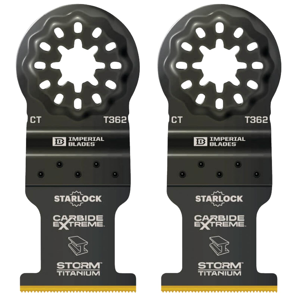 Imperial Blades Starlock 1-3/8 In. Carbide Titanium Extreme Storm Metal Oscillating Blade (2-Pack)