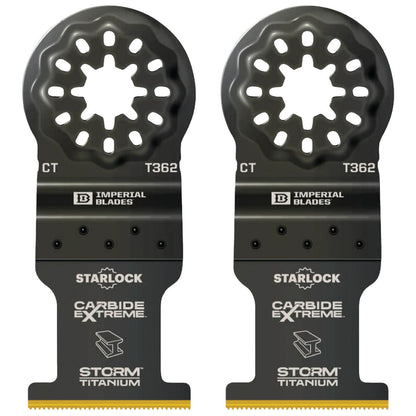 Imperial Blades Starlock 1-3/8 In. Carbide Titanium Extreme Storm Metal Oscillating Blade (2-Pack)