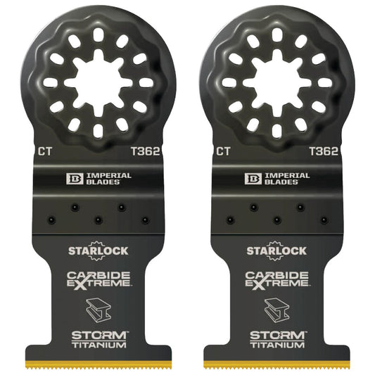 Imperial Blades Starlock 1-3/8 In. Carbide Titanium Extreme Storm Metal Oscillating Blade (2-Pack)