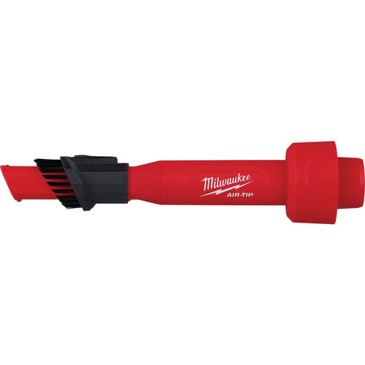 Milwaukee AIR-TIP 1-1/4 In. - 2-1/2 In. x 10-1/2 In. L 2-In-1 Plastic Utility Crevice Tool with Brush