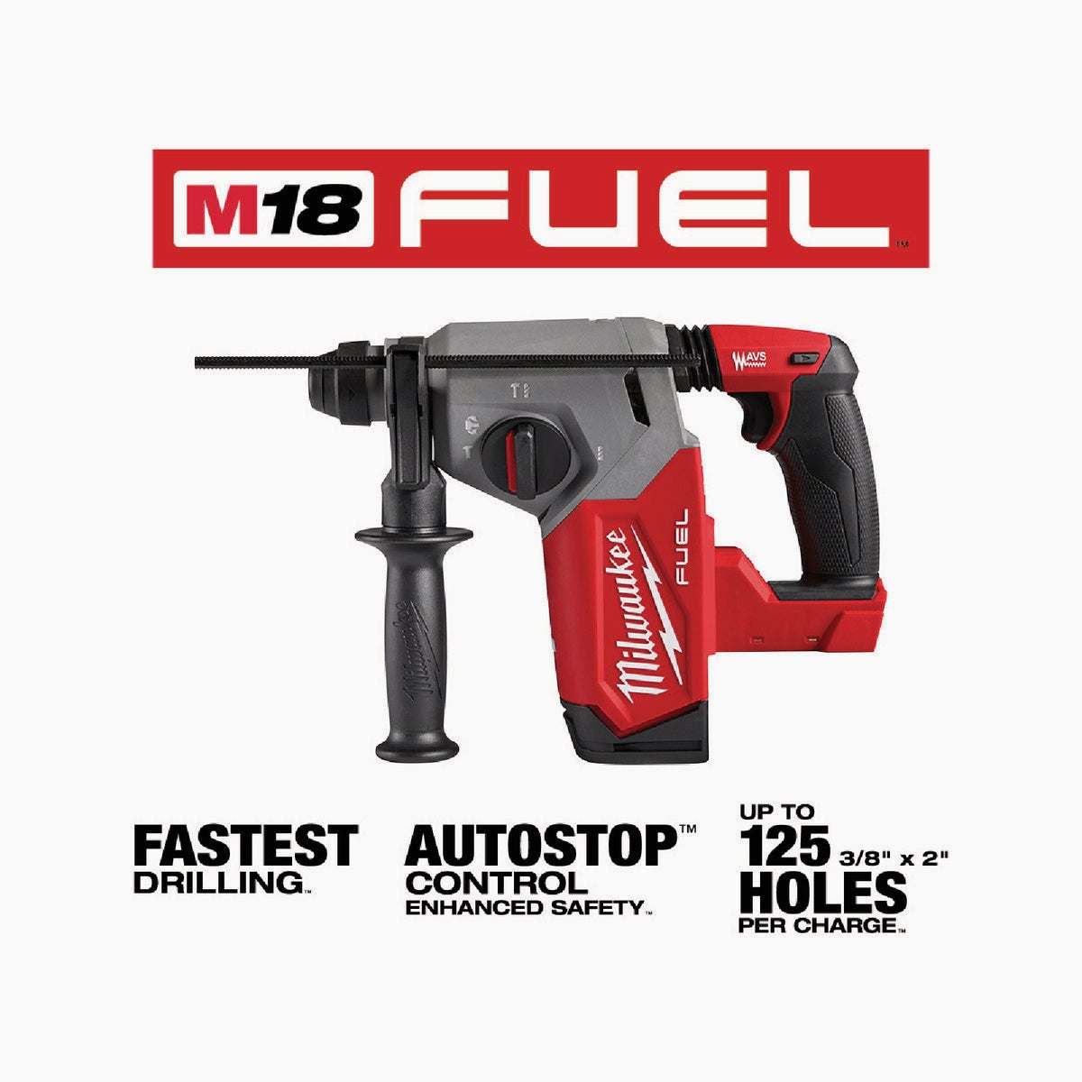 Milwaukee M18 FUEL 1 In. SDS Plus Rotary Hammer - Bare Tool