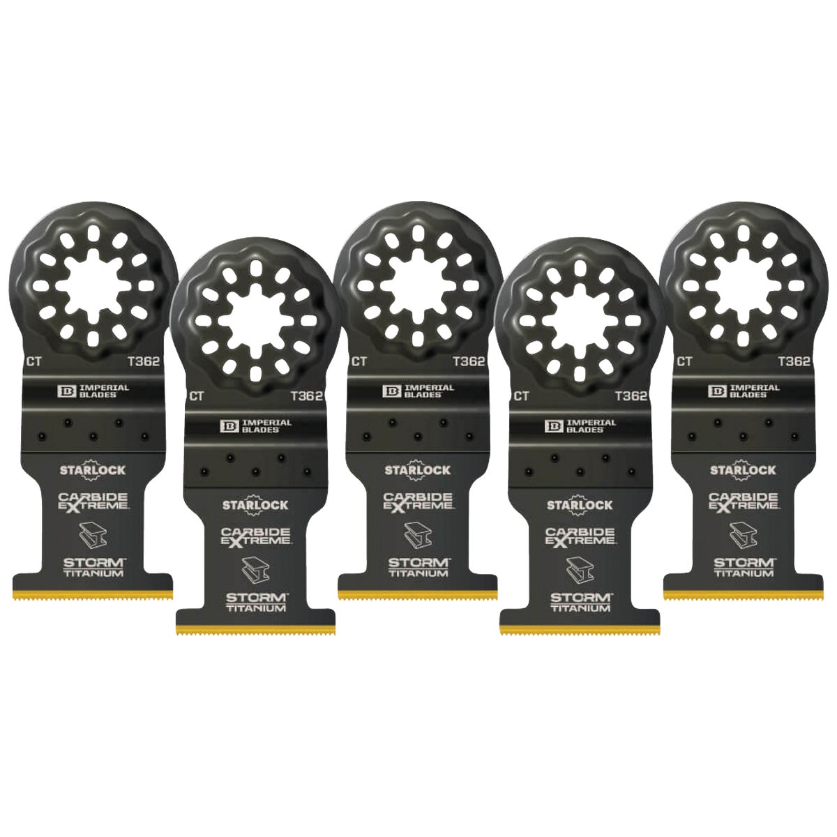 Imperial Blades Starlock 1-3/8 In. Carbide Titanium Extreme Storm Metal Oscillating Blade (5-Pack)