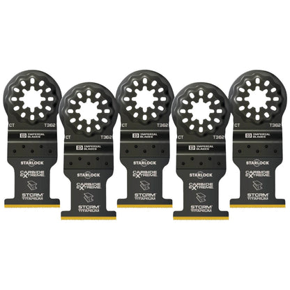 Imperial Blades Starlock 1-3/8 In. Carbide Titanium Extreme Storm Metal Oscillating Blade (5-Pack)
