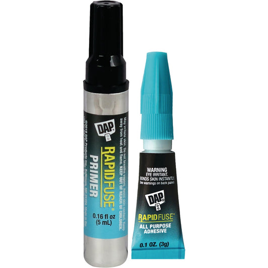 DAP RapidFuse 0.16 Oz. Clear Multi-Purpose Adhesive with Plastic Primer